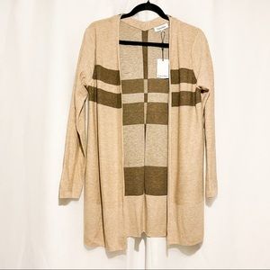 Calvin Klein brown & beige cardigan